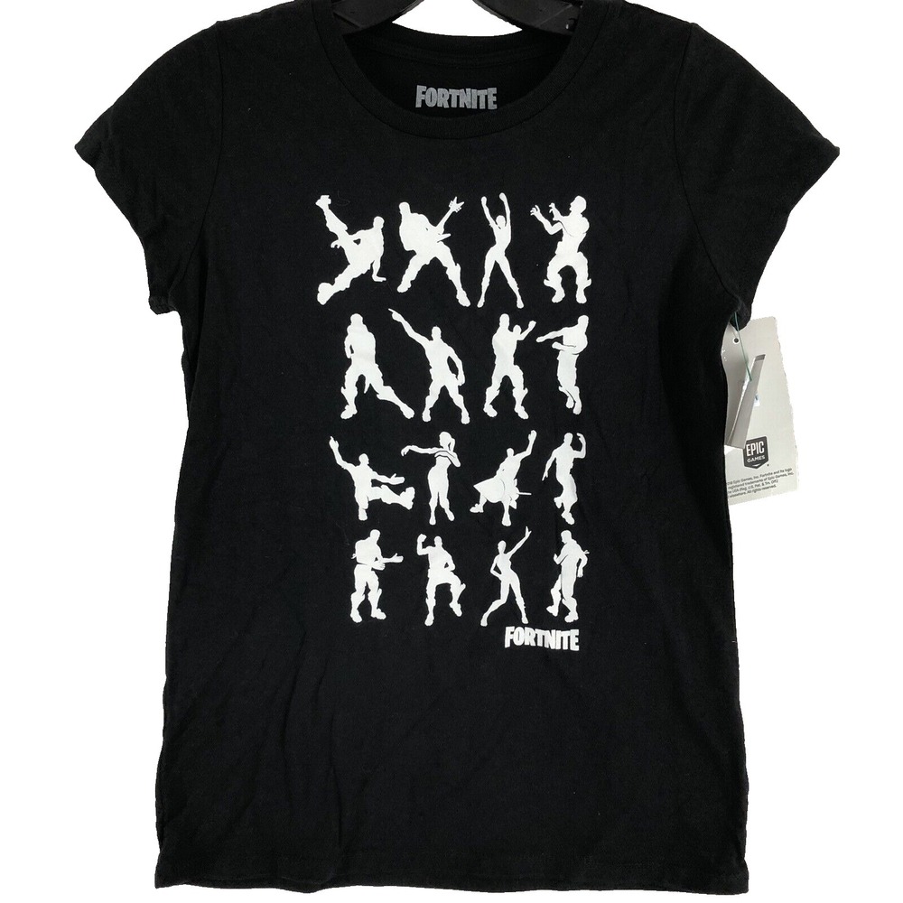 Fortnite Dance Black T-shirt Youth Girls Size XL NWT‎